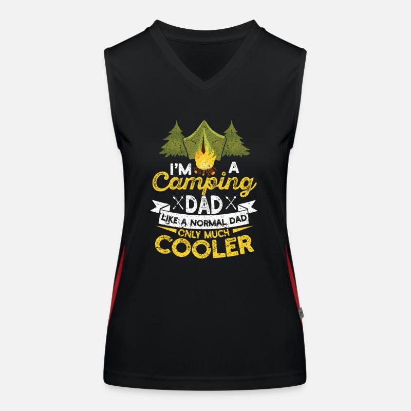 Ich bin ein Camping Dad wie ein normaler Daddy nur Funktionelles Kontrast-Tank Top für Frauen