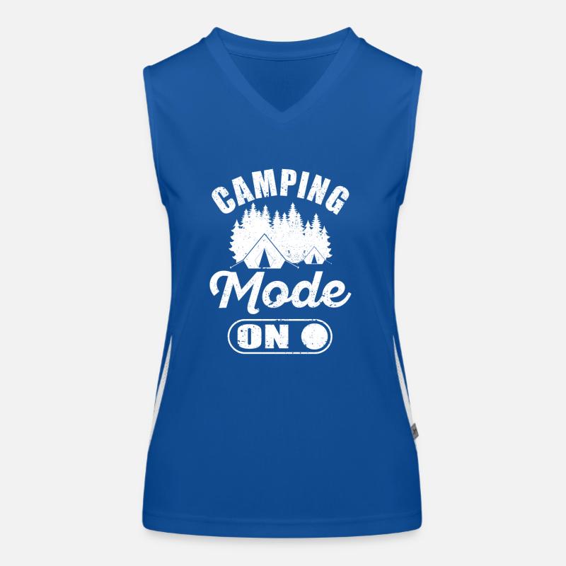 Camping Mode On Camper Hiking Mountains Climbing Women's Functional Contrast Tank Top
