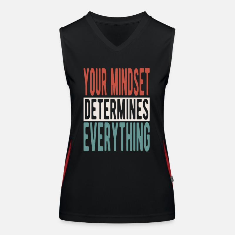 Your mindset determines everything Women's Functional Contrast Tank Top