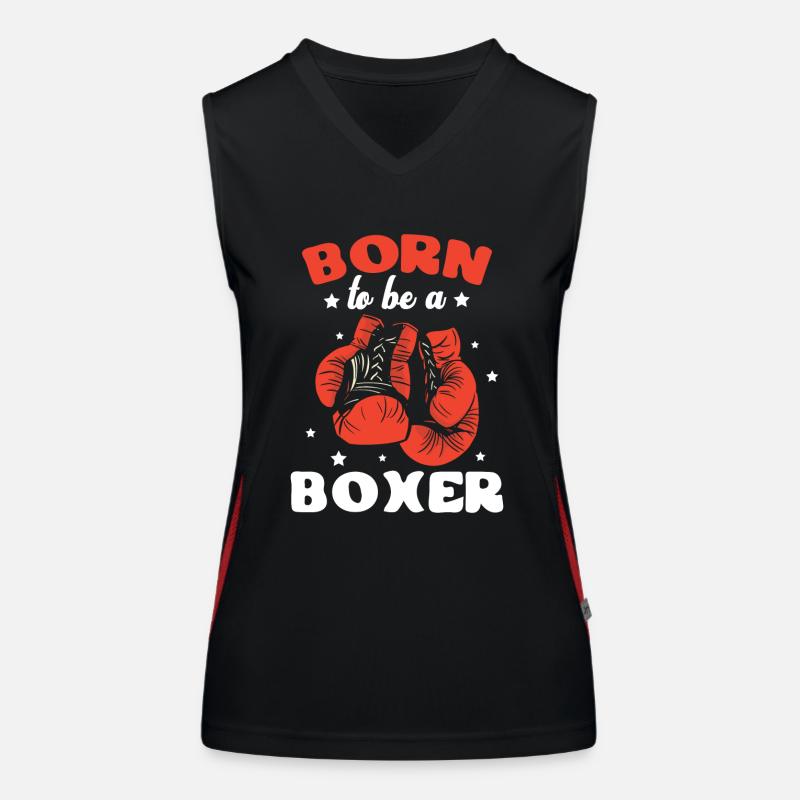 Born To Be A Boxer Sparring Training Handschuhe Funktionelles Kontrast-Tank Top für Frauen