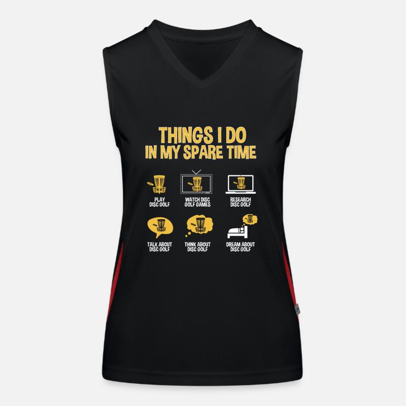 Discgolf Disc Golf Frisbee Funktionelles Kontrast-Tank Top für Frauen
