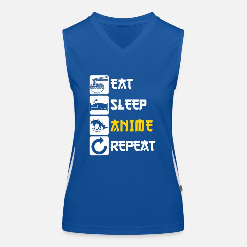 Manger Sommeil Anime Répéter Débardeur respirant contrasté Femme