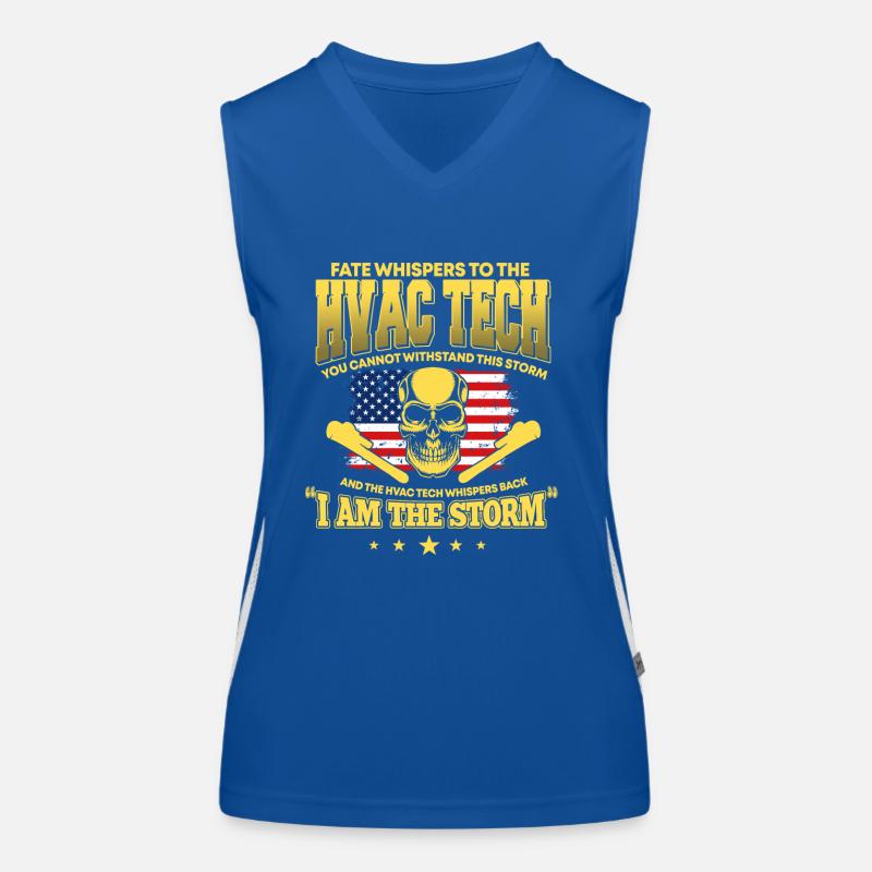 Drapeau américain Hvac Tech USA Débardeur respirant contrasté Femme