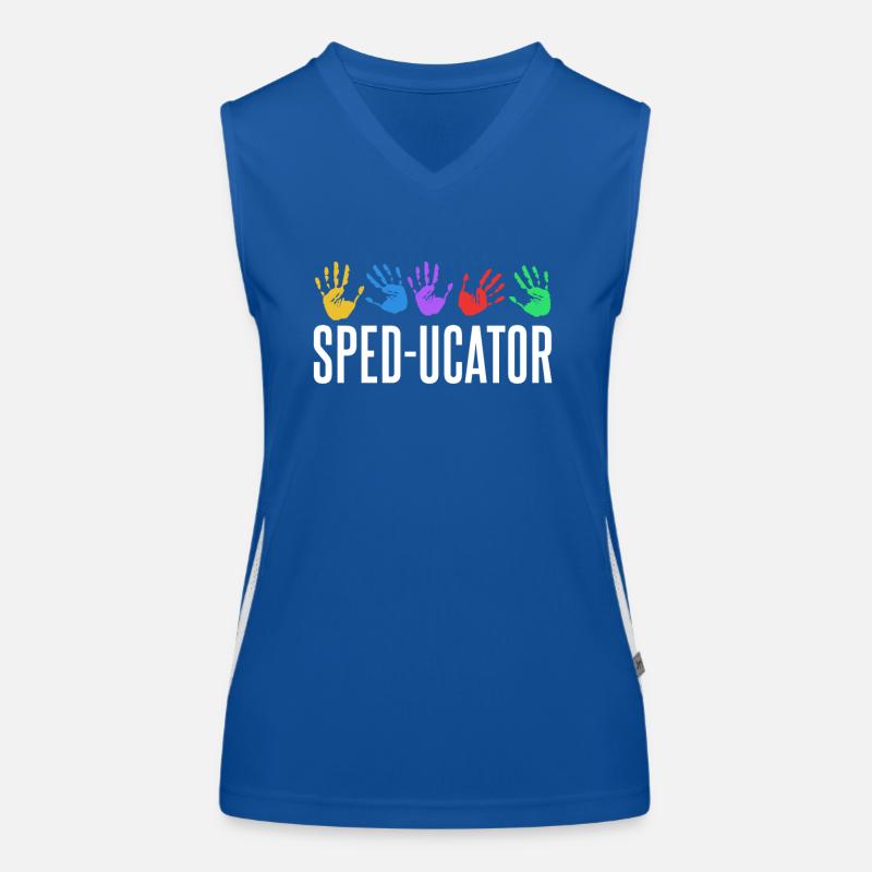 Profession accélérée Ucator Éducation spéciale Éducation spéciale Éducation spéciale Débardeur respirant contrasté Femme