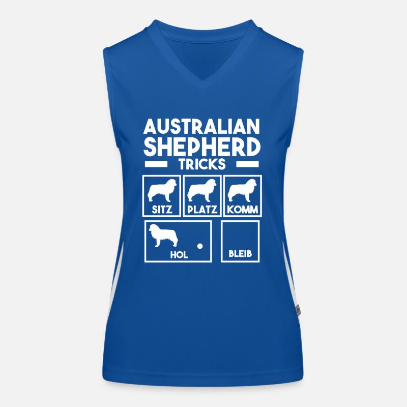 Hund Australian Shepherd Funktionelles Kontrast-Tank Top für Frauen