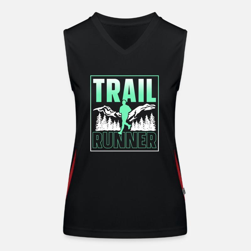 Course de trail Course Course en sentier Débardeur respirant contrasté Femme