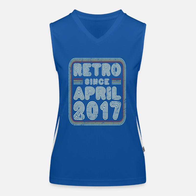 Birthday April 2017 Retro Gift Women's Functional Contrast Tank Top