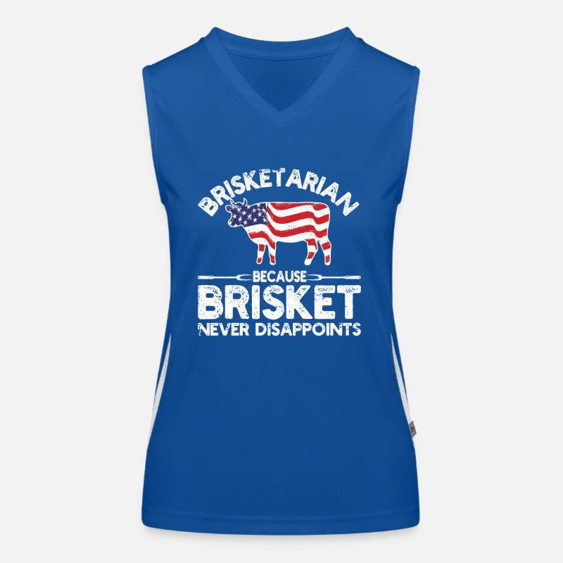 Brisketarian, because Brisket never beats the BBQ lover Women's Functional Contrast Tank Top