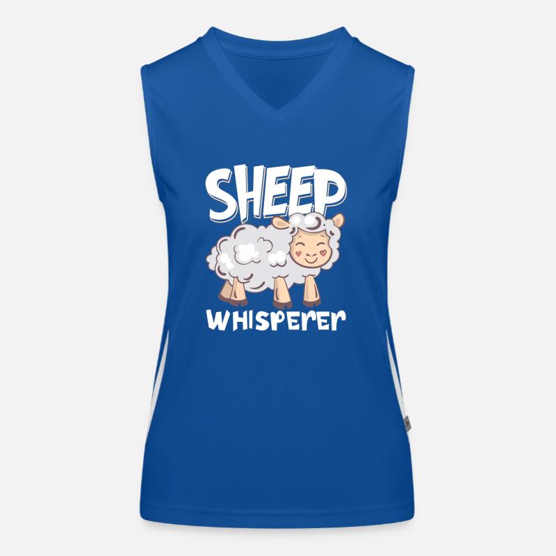Funny Sheep Barn Farmer Farming Sheep Lover Funktionelles Kontrast-Tank Top für Frauen