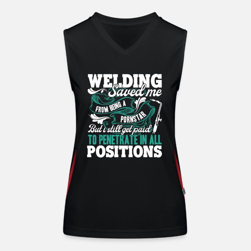 Welding Welding Save Me Women's Functional Contrast Tank Top