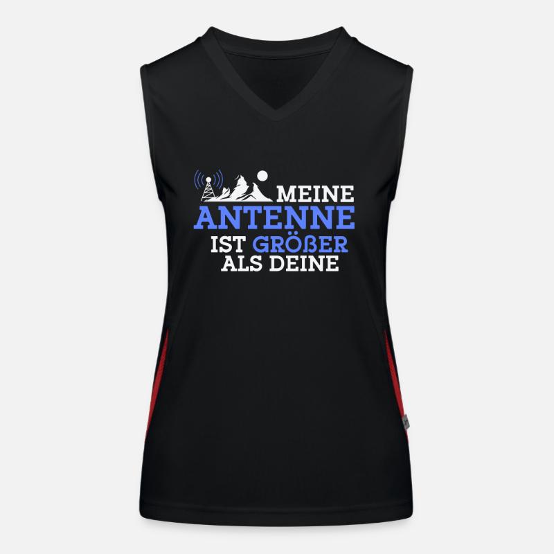 Meine Antenne Ist Größer Als Deine Funktionelles Kontrast-Tank Top für Frauen