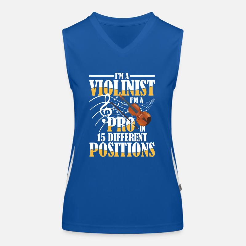 I'm A Violinist Pro In 15 Different Positions Funktionelles Kontrast-Tank Top für Frauen