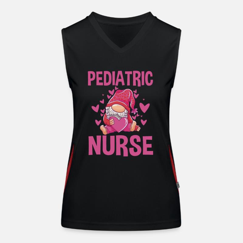 Kinderkrankenschwester Gnom Funktionelles Kontrast-Tank Top für Frauen