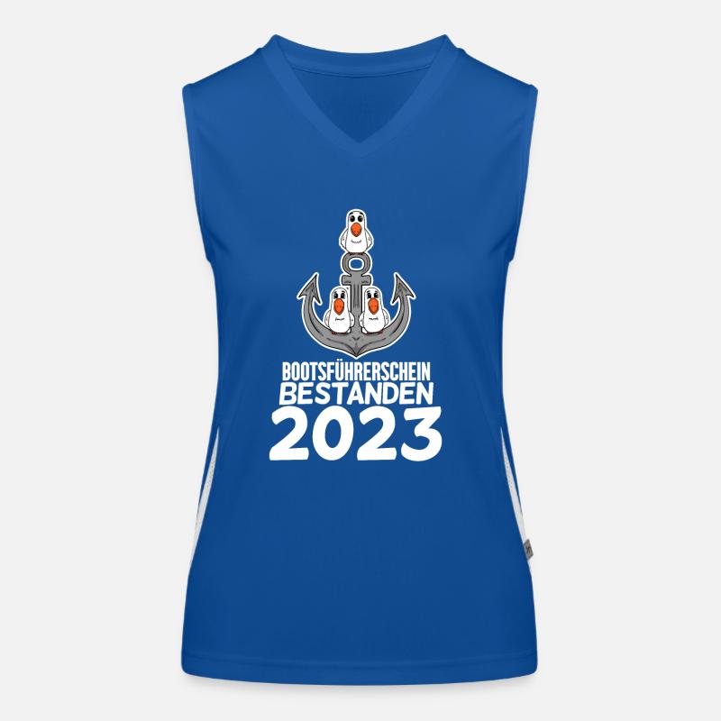 Bootsführerschein 2023 Funktionelles Kontrast-Tank Top für Frauen