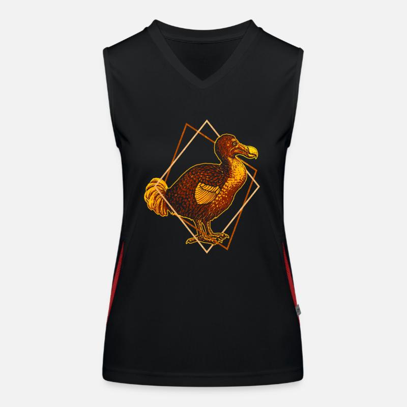 Dodo - An extinct flightless bird Women's Functional Contrast Tank Top