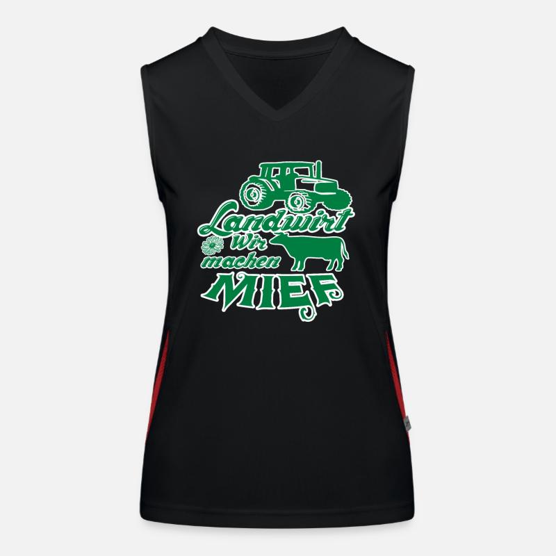 "Landwirt - Wir machen Mief" Funktionelles Kontrast-Tank Top für Frauen