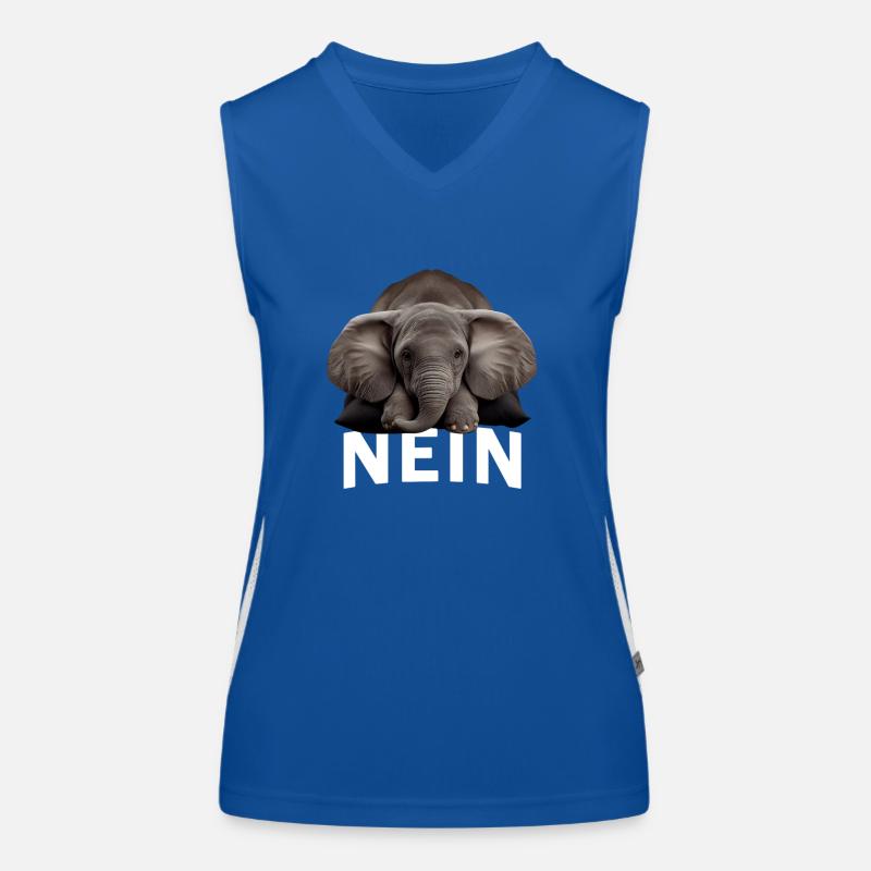 Statement Elephant, Nö Fun, Einfach Nö, Nein Funktionelles Kontrast-Tank Top für Frauen