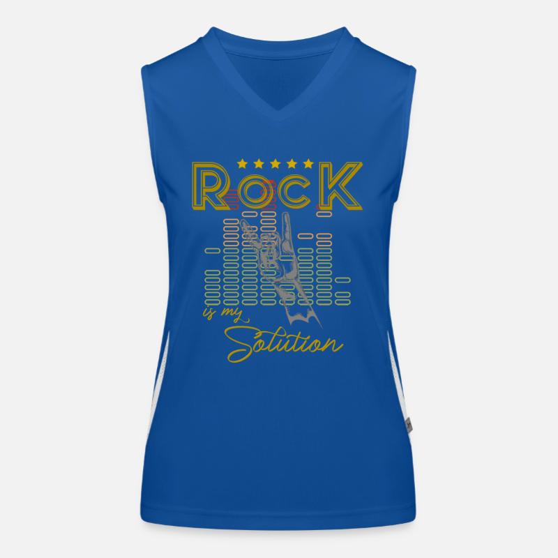 Le rock est ma solution! Débardeur respirant contrasté Femme