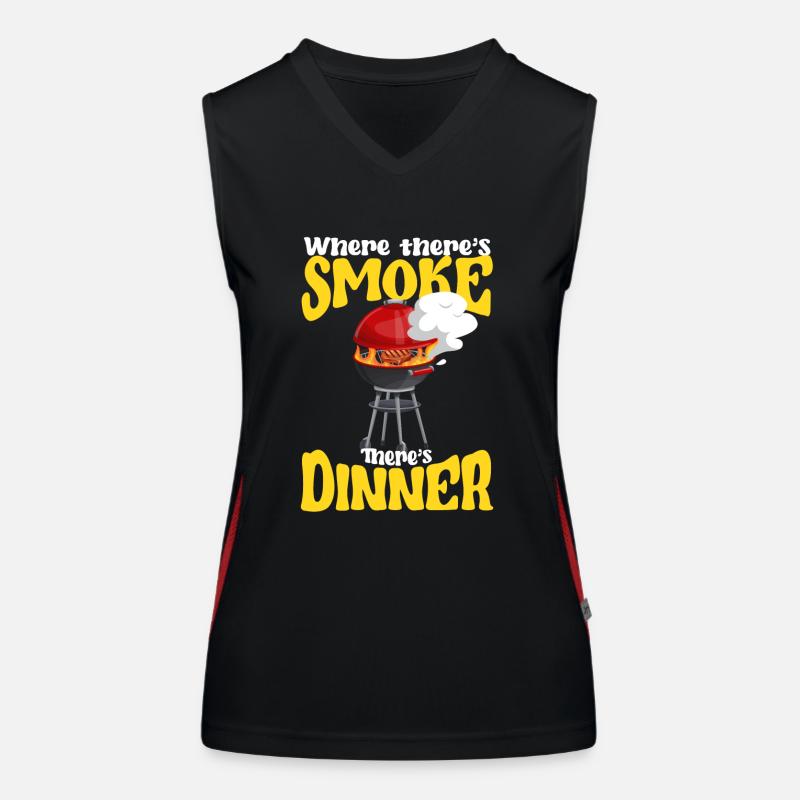 Where there is smoke, there is also dinner BBQ Women's Functional Contrast Tank Top