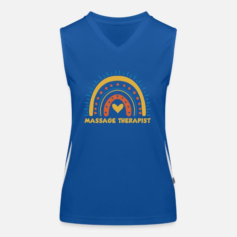 Niedliches Massagetherapeut Regenbogen Design Funktionelles Kontrast-Tank Top für Frauen