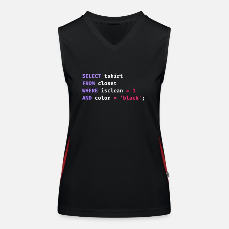 Programmierer Datenbank Wissenschaft Software Coder Lustig Funktionelles Kontrast-Tank Top für Frauen