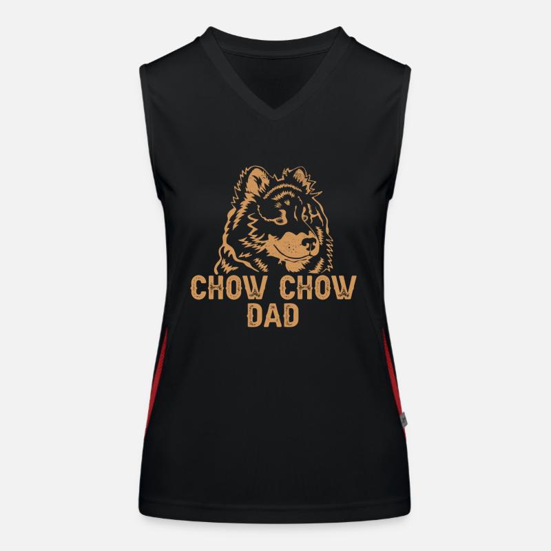 Chow Chow Hund Funktionelles Kontrast-Tank Top für Frauen