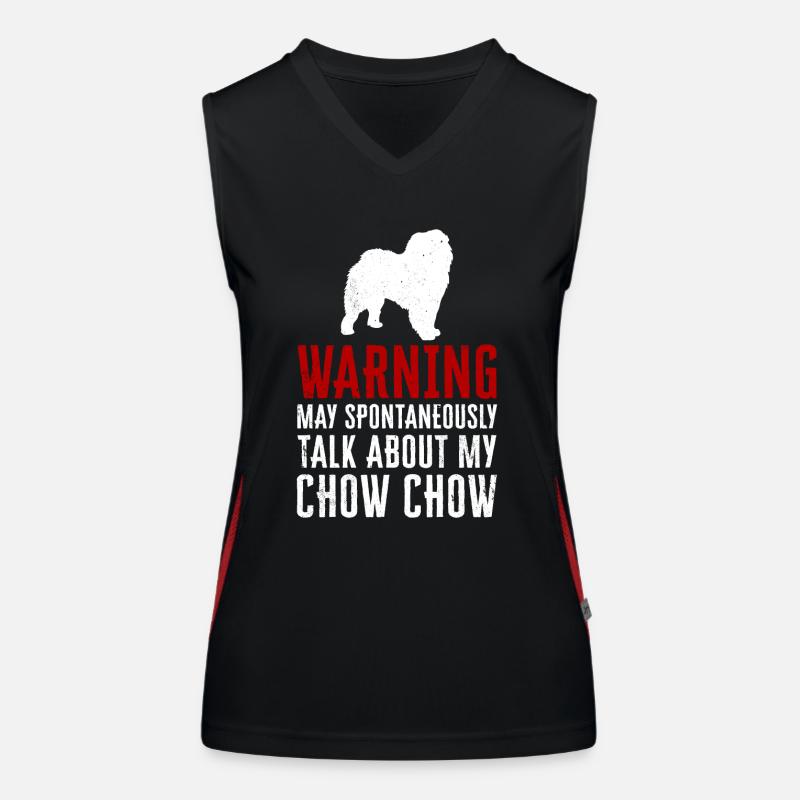 Chow Chow Hund Funktionelles Kontrast-Tank Top für Frauen
