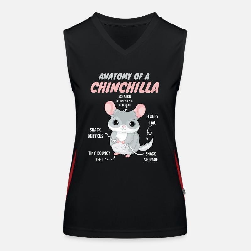 Anatomie einer Chinchilla Funktionelles Kontrast-Tank Top für Frauen
