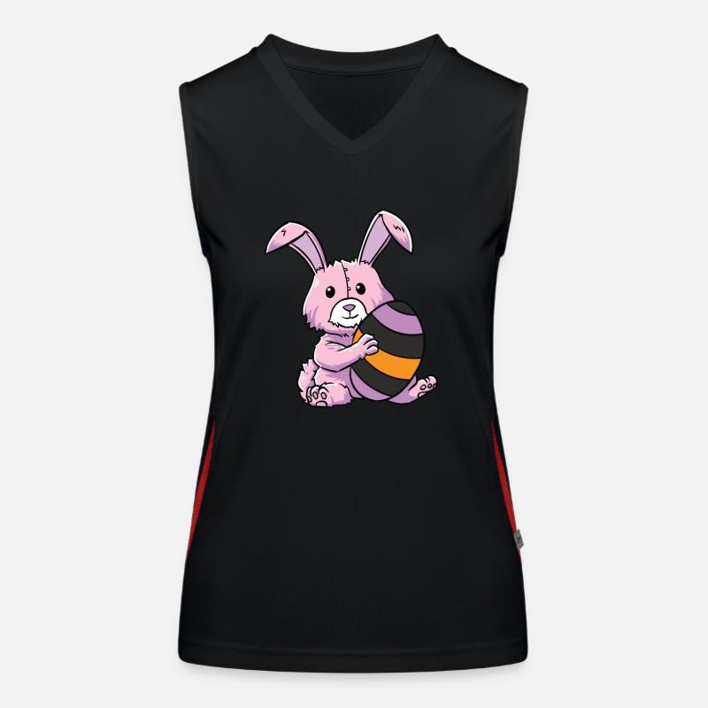 Gothic Rabbit Gothic Hase Gothic Ostern Emo Goth Funktionelles Kontrast-Tank Top für Frauen
