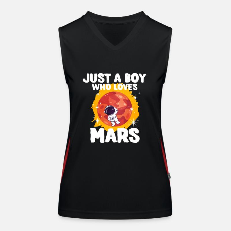 Mars Planet Gift Women's Functional Contrast Tank Top