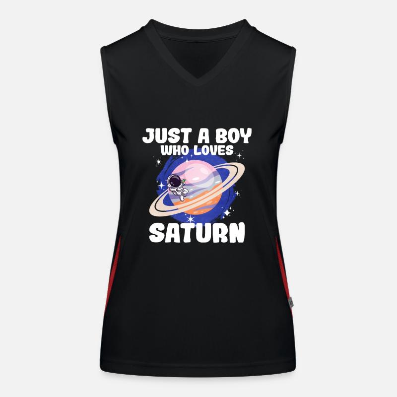 Saturn Planet Gift Women's Functional Contrast Tank Top