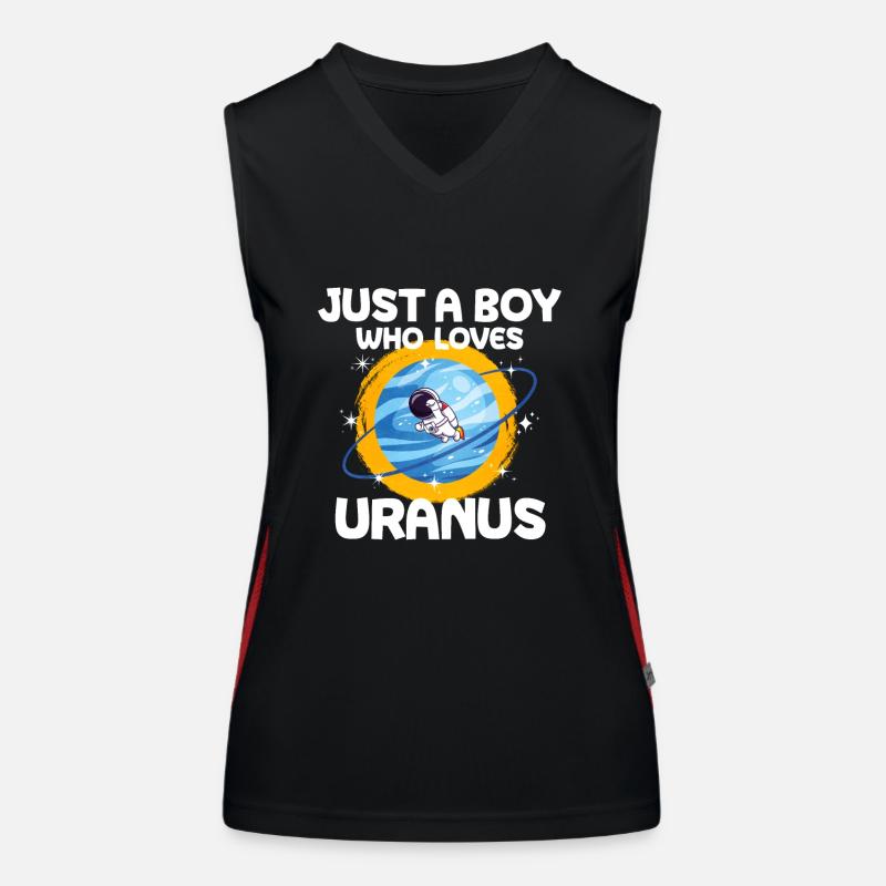 Uranus Planet Gift Women's Functional Contrast Tank Top