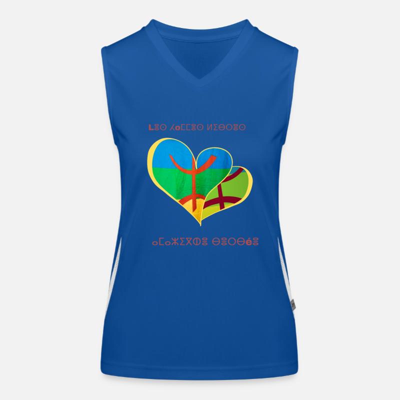 kabyle T-shirt graffiti Le Printemps berbère Débardeur respirant contrasté Femme