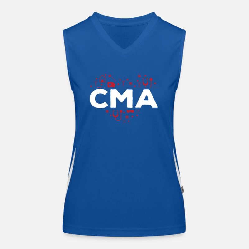 Conception d’assistant médical CMA Débardeur respirant contrasté Femme