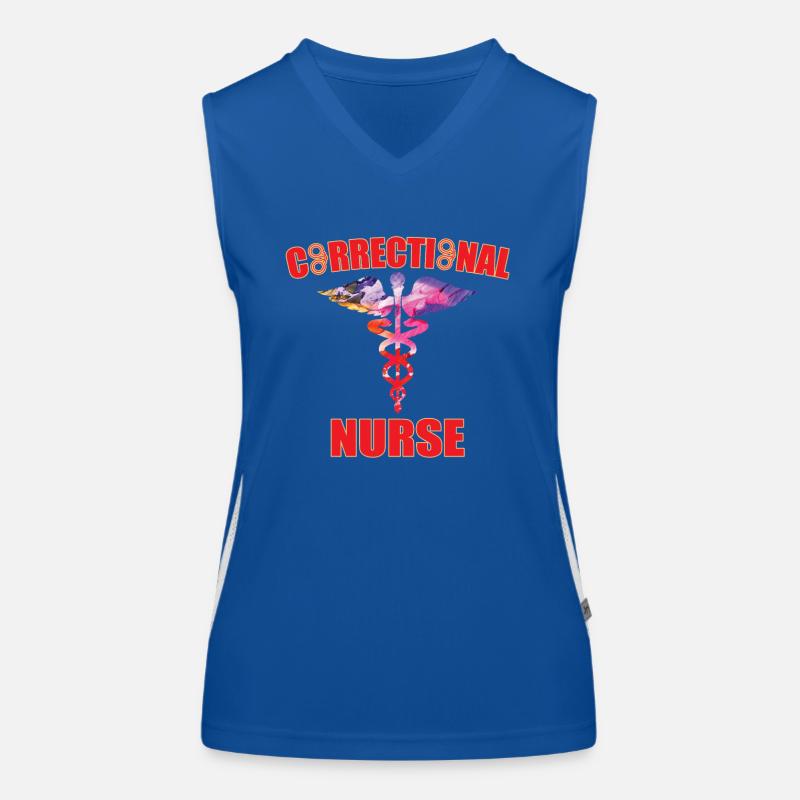 Great Correctional Nurse Design Women's Functional Contrast Tank Top