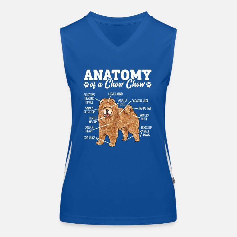 Chow Chow Hund Funktionelles Kontrast-Tank Top für Frauen