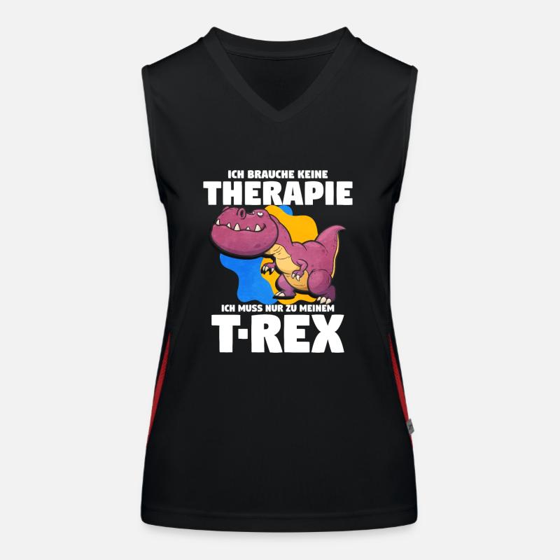 T-Rex Funktionelles Kontrast-Tank Top für Frauen