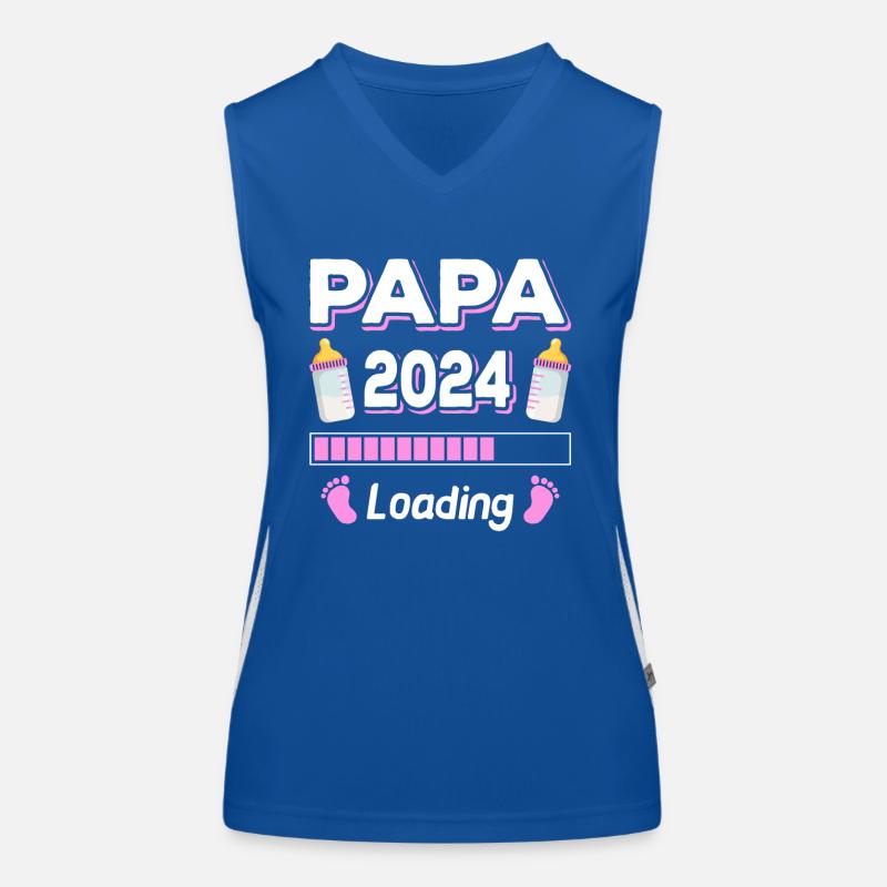 Papa Loading 2024 Father Fathers Father's Day Women's Functional Contrast Tank Top