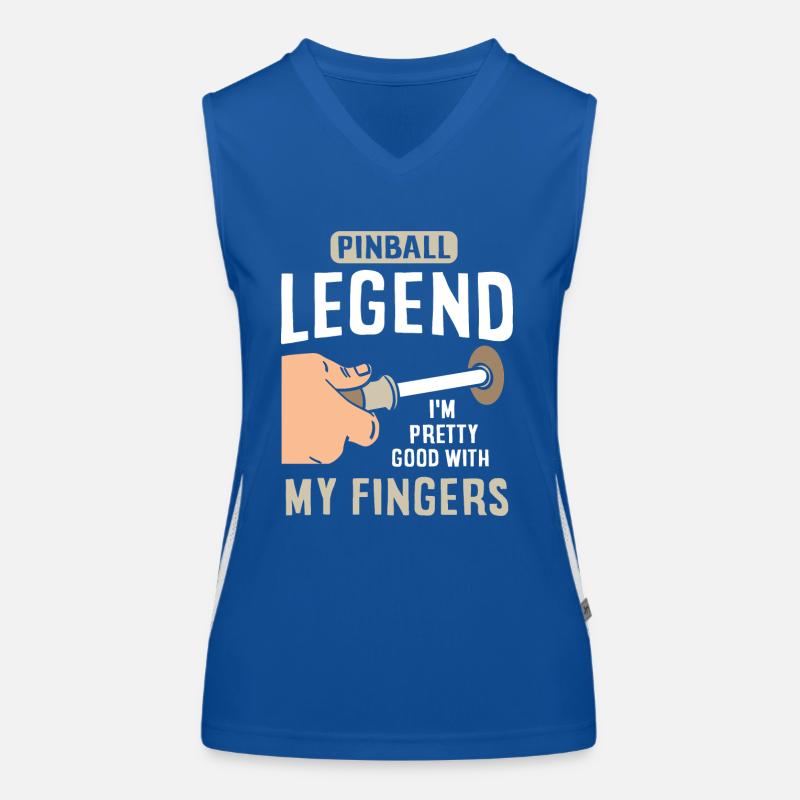 Pinball arcade player Women's Functional Contrast Tank Top