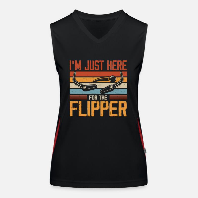 Joueur d’arcade de flipper Débardeur respirant contrasté Femme