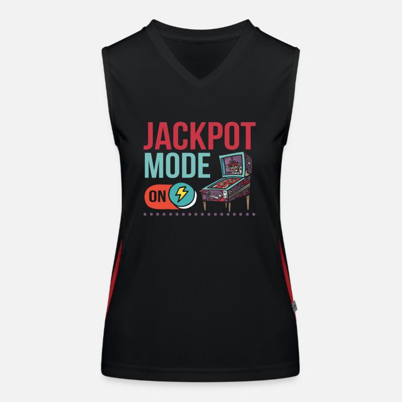 Flipper-Arcade-Spieler Funktionelles Kontrast-Tank Top für Frauen