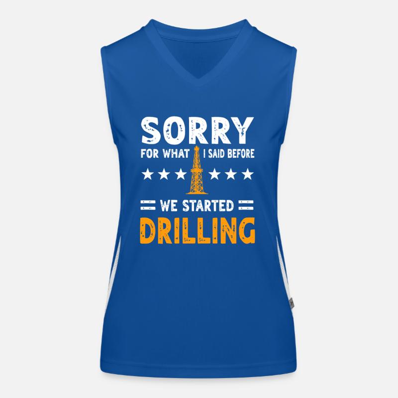 Lustiges Ölfeldarbeiter Kostüm Funktionelles Kontrast-Tank Top für Frauen