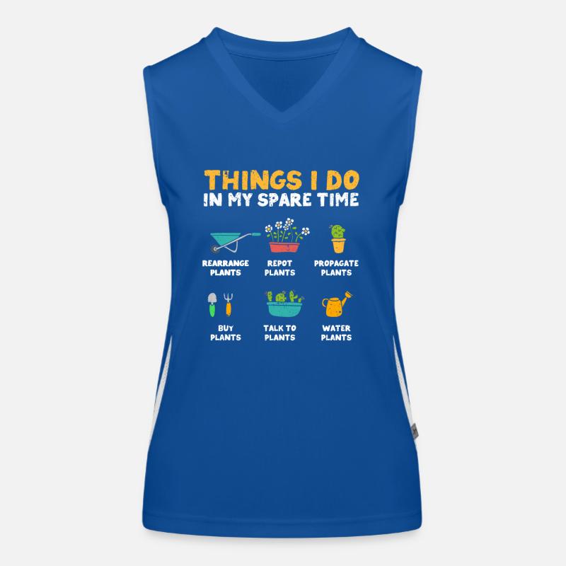 Dinge, die ich in meiner Freizeit tue Pflanze Funktionelles Kontrast-Tank Top für Frauen