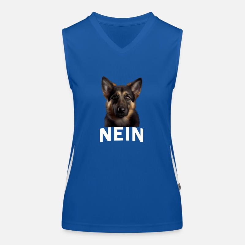 Statement Deutscher Schäferhund, Nö Fun, Einfach Funktionelles Kontrast-Tank Top für Frauen