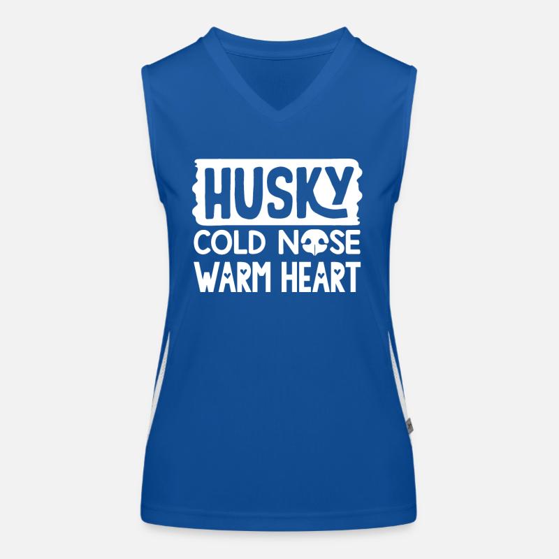 Sibirischer Husky Funktionelles Kontrast-Tank Top für Frauen