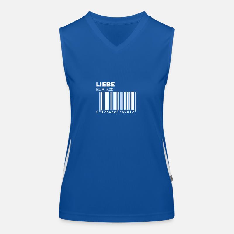 Liebe Barcode Strichcode Bar Code Trendy Statement Funktionelles Kontrast-Tank Top für Frauen