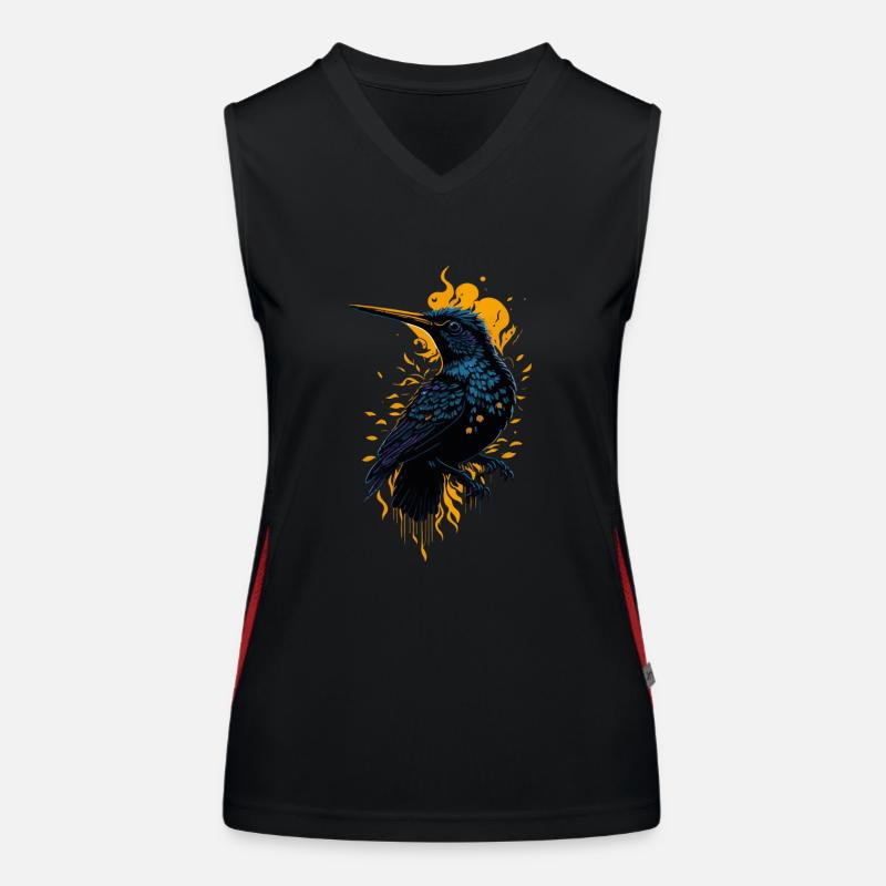 Nature Lovers - Charming Hummingbird Funktionelles Kontrast-Tank Top für Frauen