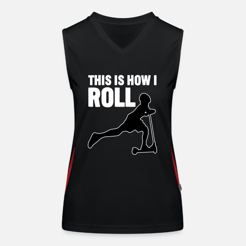 Rollerfahren So rolle ich Funktionelles Kontrast-Tank Top für Frauen