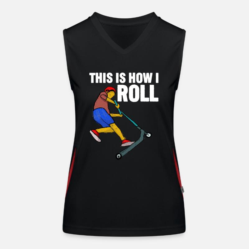 Rollerfahren So rolle ich Funktionelles Kontrast-Tank Top für Frauen