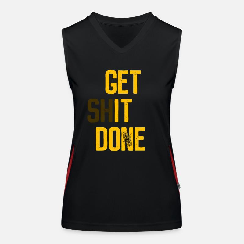 Get it done - Motivation Funktionelles Kontrast-Tank Top für Frauen